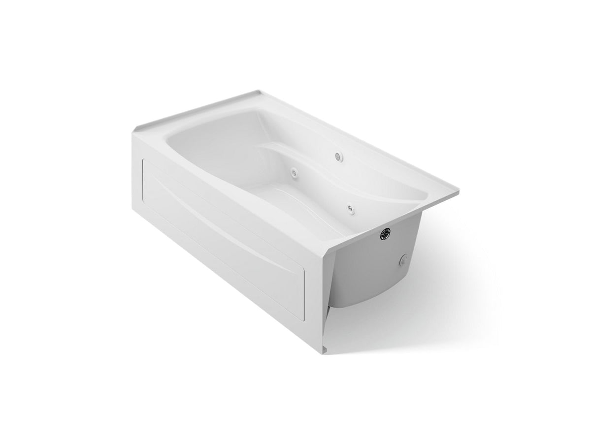 KOHLER K-1224-RA-0 Mariposa 66" X 36" Alcove Whirlpool, Right Drain - White