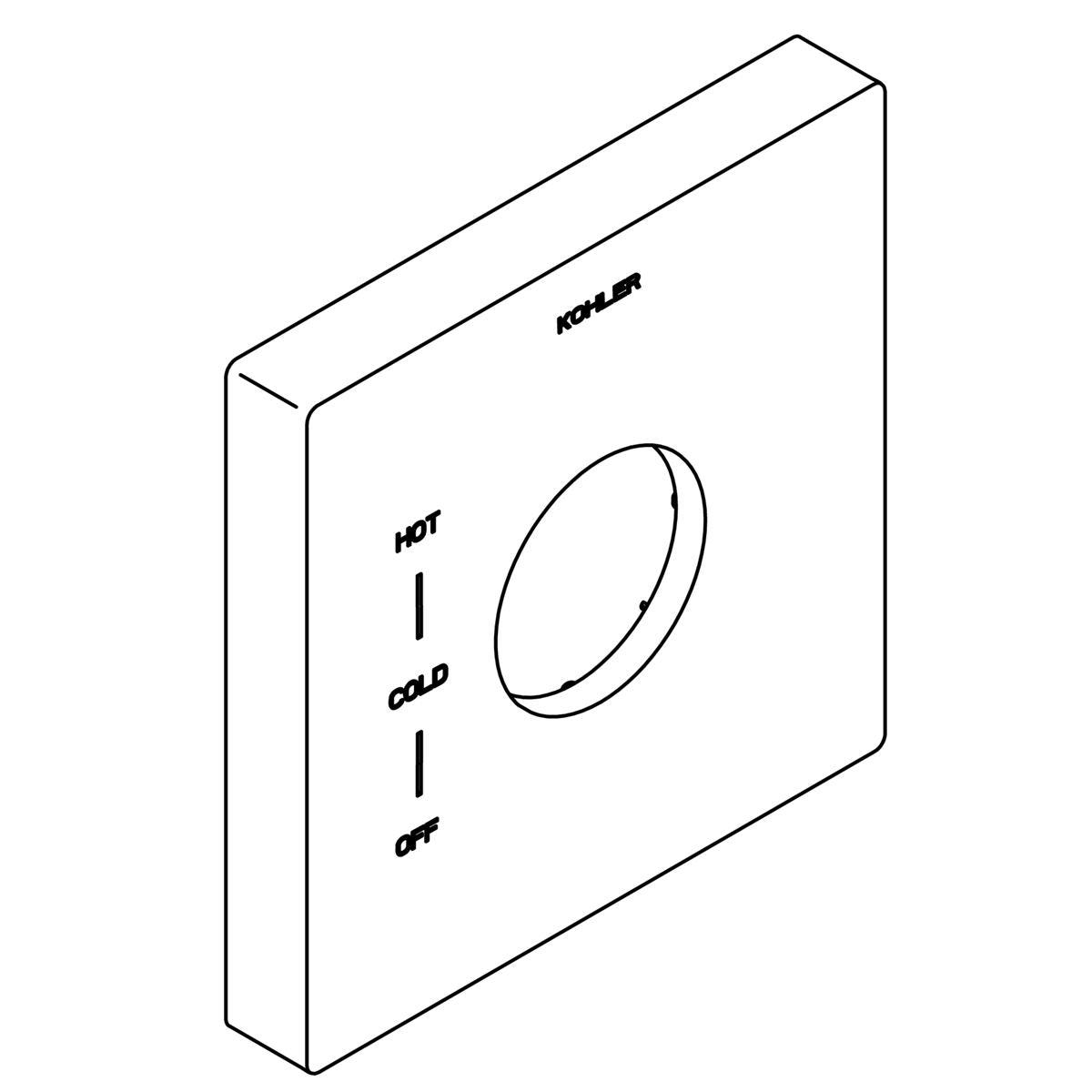 KOHLER Escutcheon - Polished Chrome, K-1224552-CP