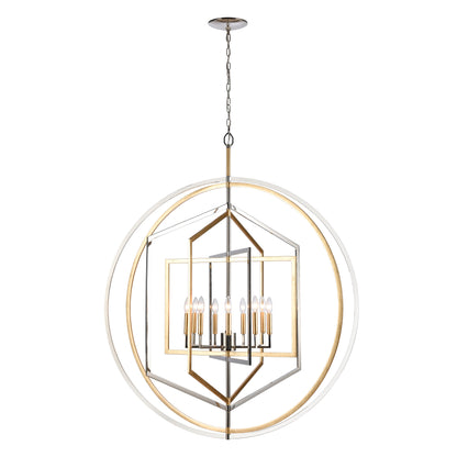 ELK SHOWROOM 12265/9 Geosphere 46'' Wide 9-Light Chandelier - Polished Nickel