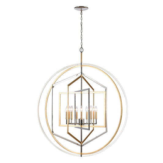 ELK SHOWROOM 12265/9 Geosphere 46'' Wide 9-Light Chandelier - Polished Nickel