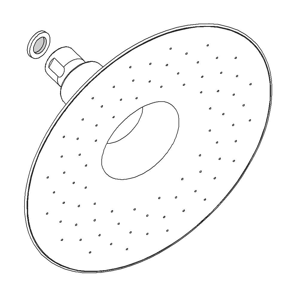 KOHLER Assembly, Showerhead 2.5 Gpm + Packaging - White, K-1227994-0