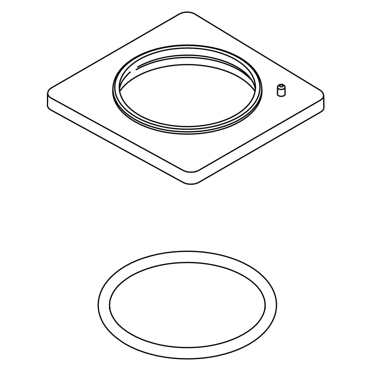 KOHLER Kit, Escutcheon - Vibrant Brushed Moderne Brass, K-1229712-2MB