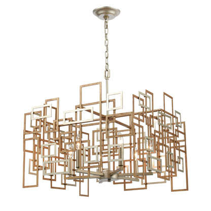 ELK SHOWROOM 12305/6 Gridlock 23'' Wide 6-Light Chandelier - Matte Gold