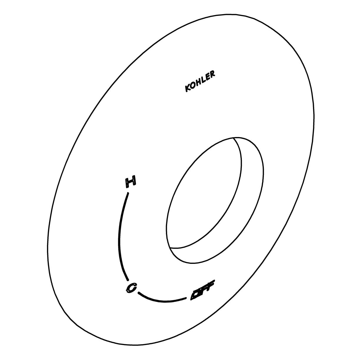 KOHLER Escutcheon - Polished Chrome, K-1231546-CP