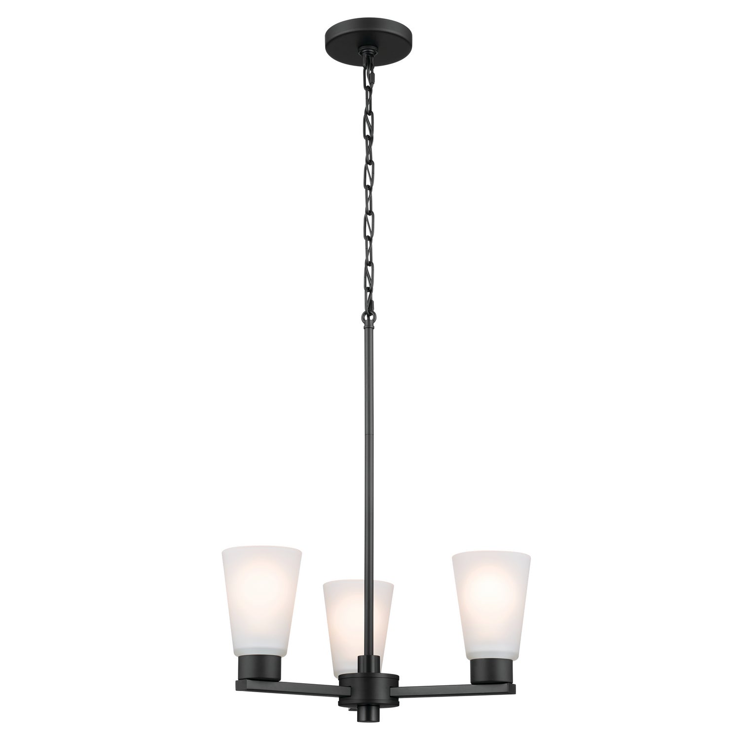 KICHLER 52435BK Stamos Chandelier 3 Light - Black
