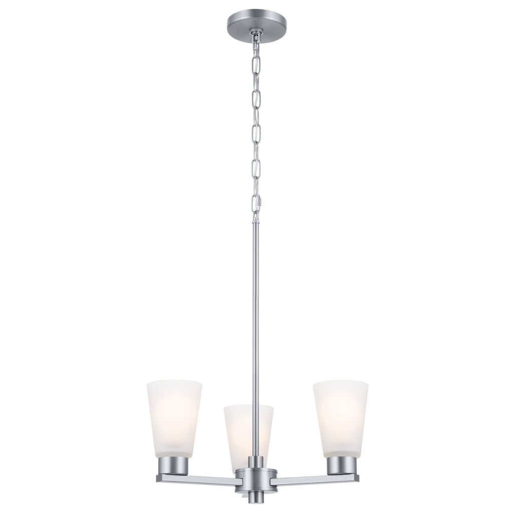 KICHLER 52435NI Stamos Chandelier 3 Light - Brushed Nickel