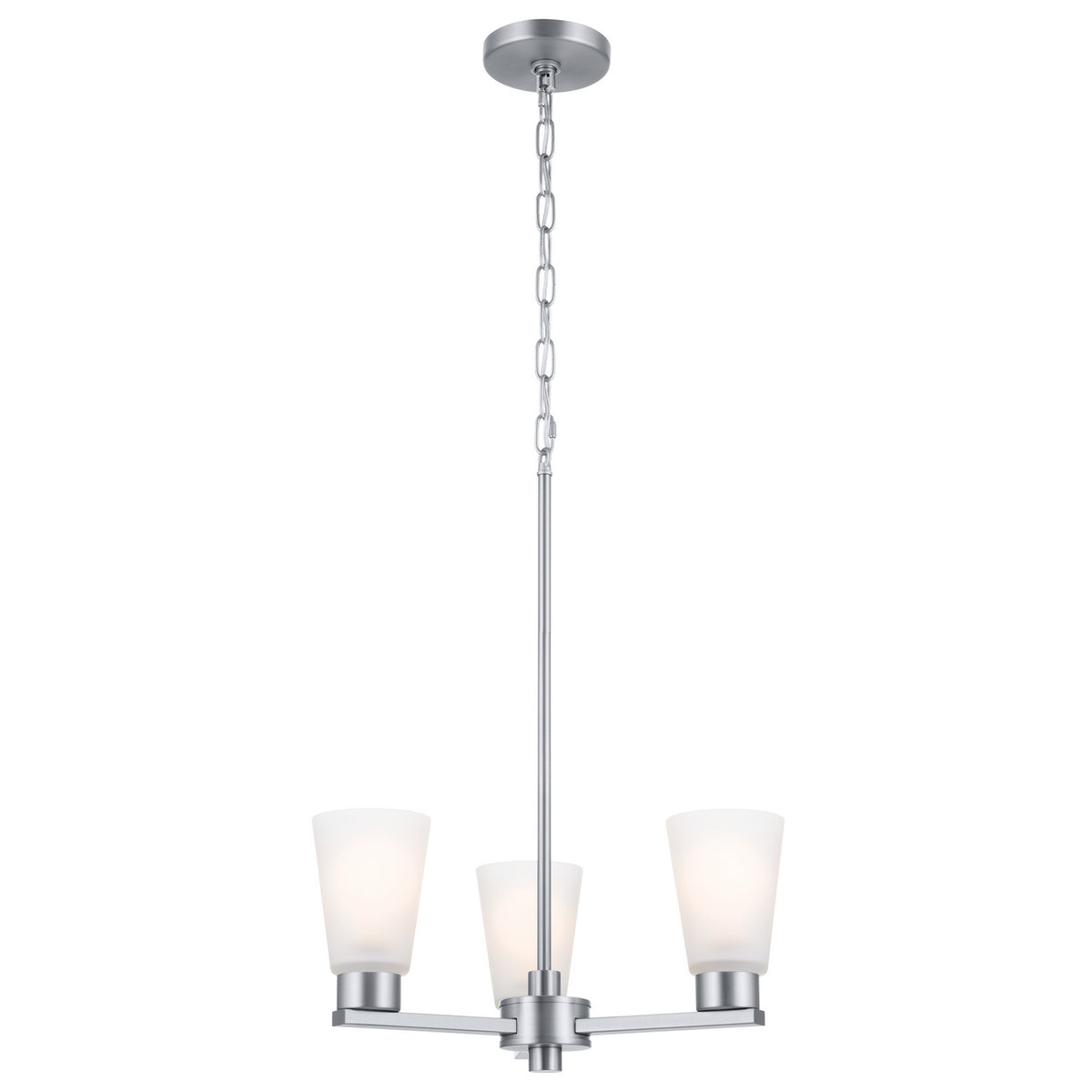 KICHLER 52435NI Stamos Chandelier 3 Light - Brushed Nickel