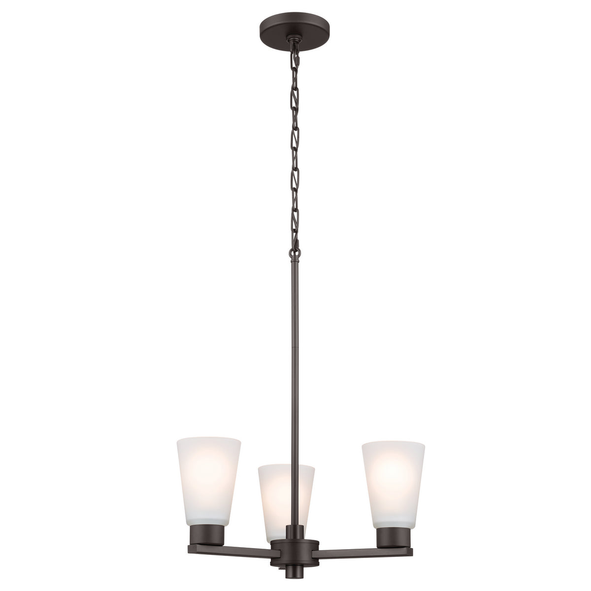 KICHLER 52435OZ Stamos Chandelier 3 Light - Olde Bronze