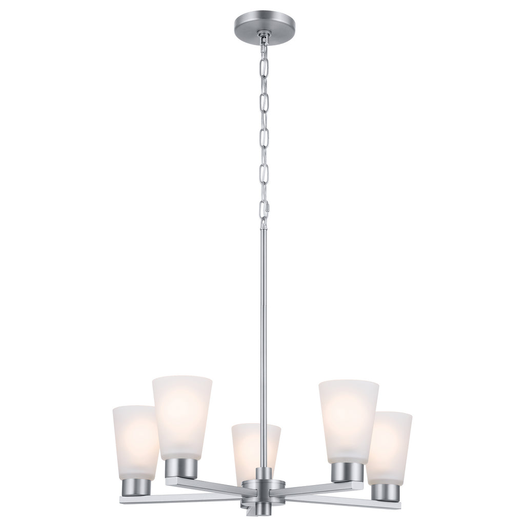 KICHLER 52436NI Stamos Chandelier 5 Light - Brushed Nickel
