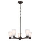 KICHLER 52436OZ Stamos Chandelier 5 Light - Olde Bronze