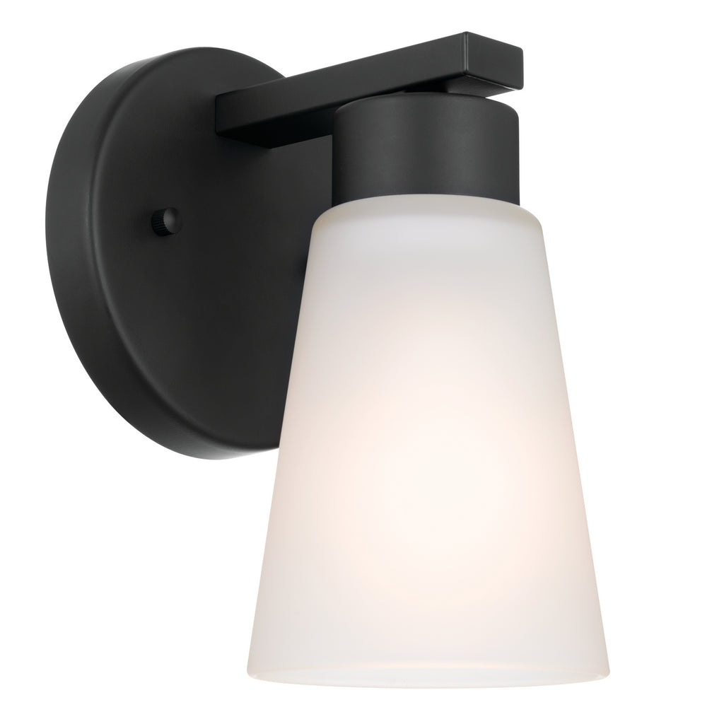 KICHLER 52437BK Stamos Wall Sconce 1 Light - Black