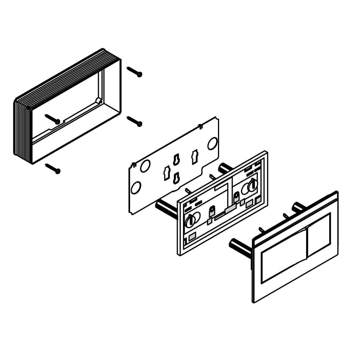 KOHLER Flush Actuator Kit - Polished Chrome, K-1236014-CP