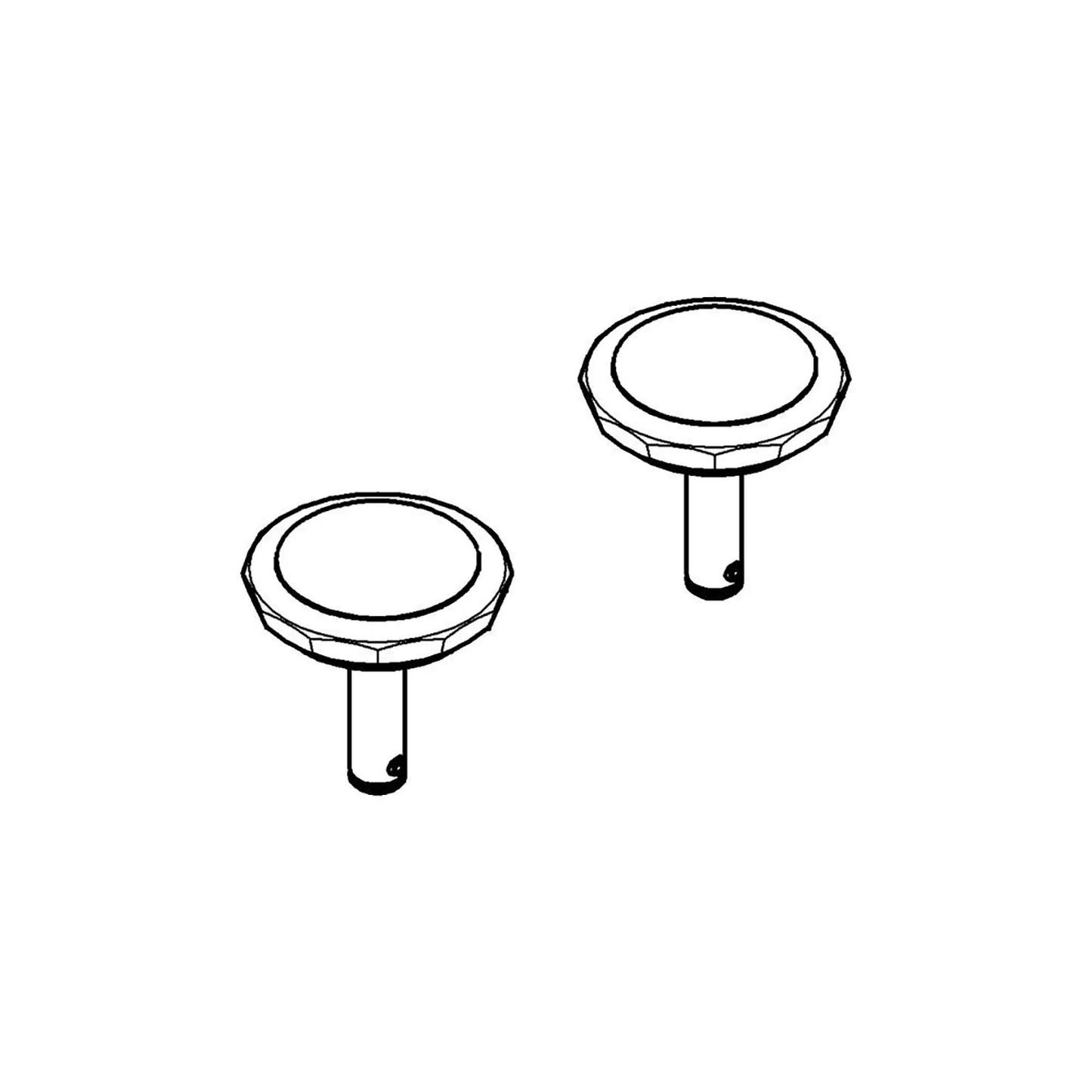 GROHE 18089VP0 Kensington Swarovski Crystal Handles (Pair) - Chrome Swarowski Crystal