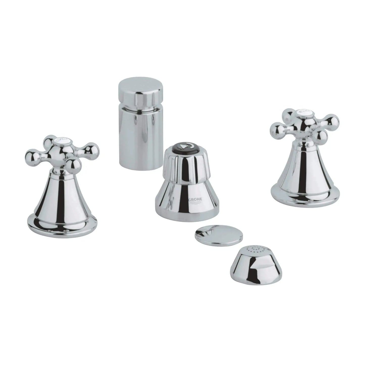GROHE 18731000 Seabury Cross Handles (Pair) - Chrome