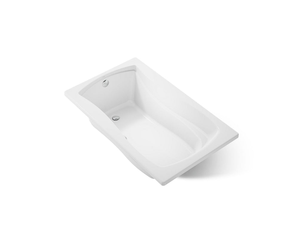 KOHLER K-1239-GH-0 Mariposa 60" X 36" Drop-In Heated Bubblemassage Air Bath - White
