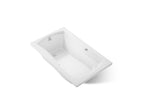 KOHLER K-1239-GHW-0 Mariposa 60" X 36" Drop-In Heated Bubblemassage Air Bath With Bask Heated Surface - White