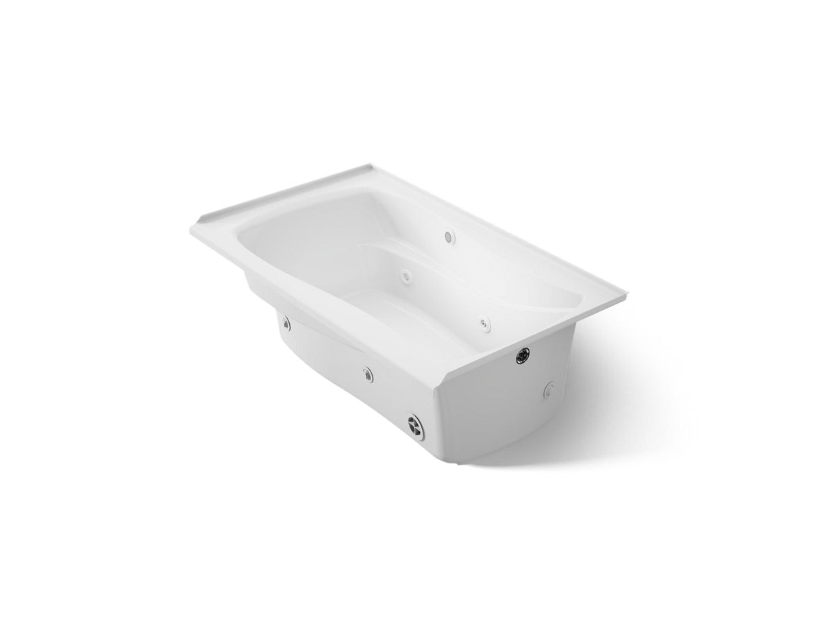 KOHLER K-1239-R-0 Mariposa 60" X 36" Alcove Whirlpool, Right Drain - White