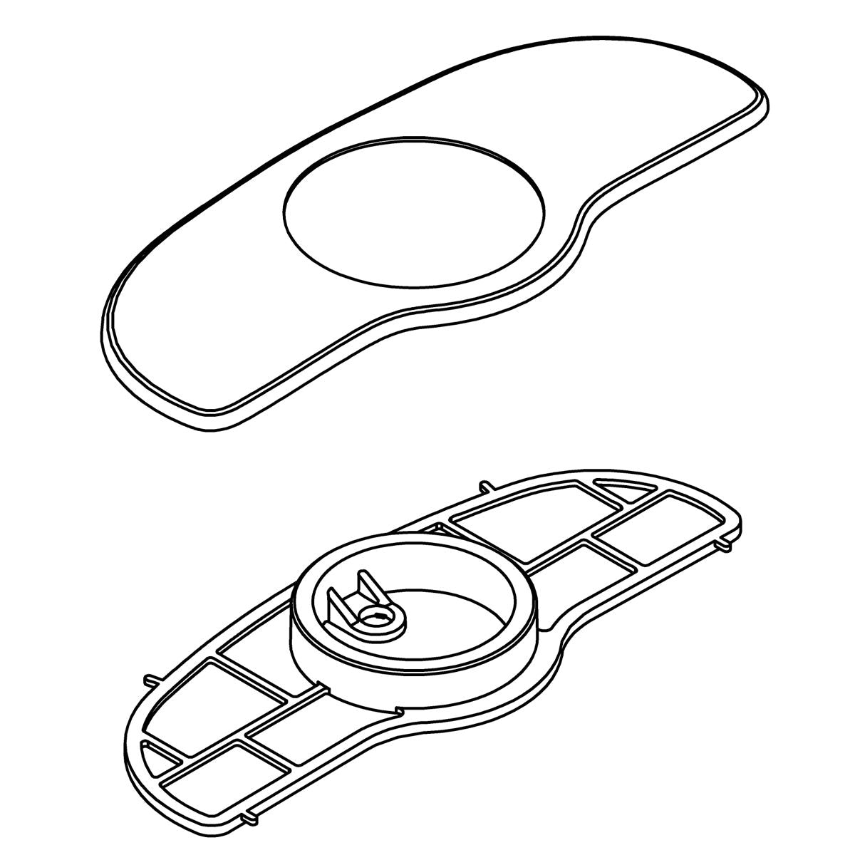 KOHLER Escutcheon, Service, Sc - Vibrant Brushed Bronze, K-1239009-BV