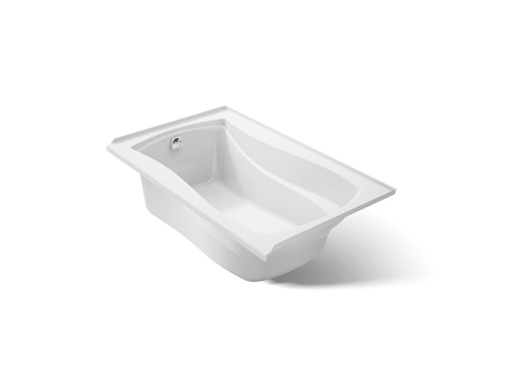 KOHLER K-1242-L-0 Mariposa 60" X 36" Alcove Bath, Left Drain - White
