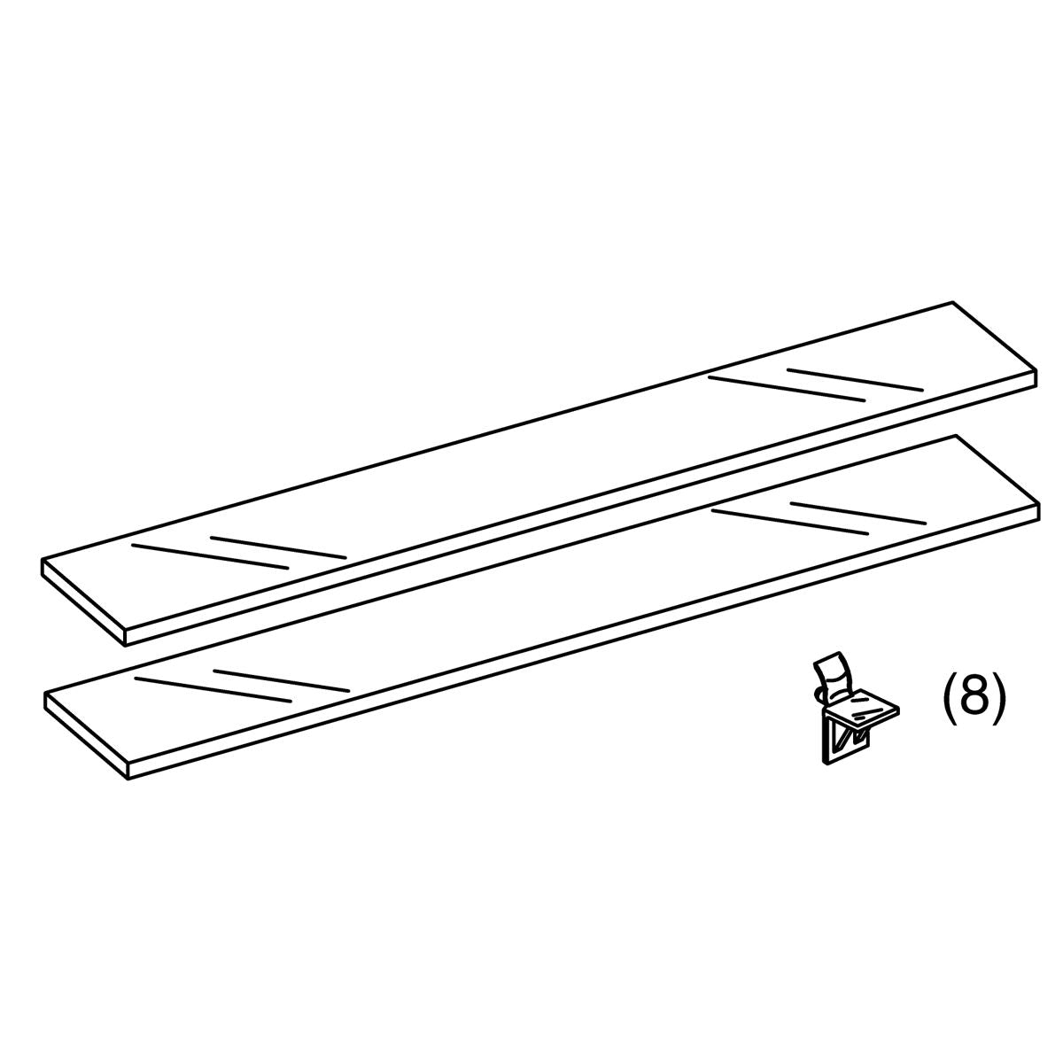 KOHLER Kit, 35" Large Shelf With L Clips, K-1244955