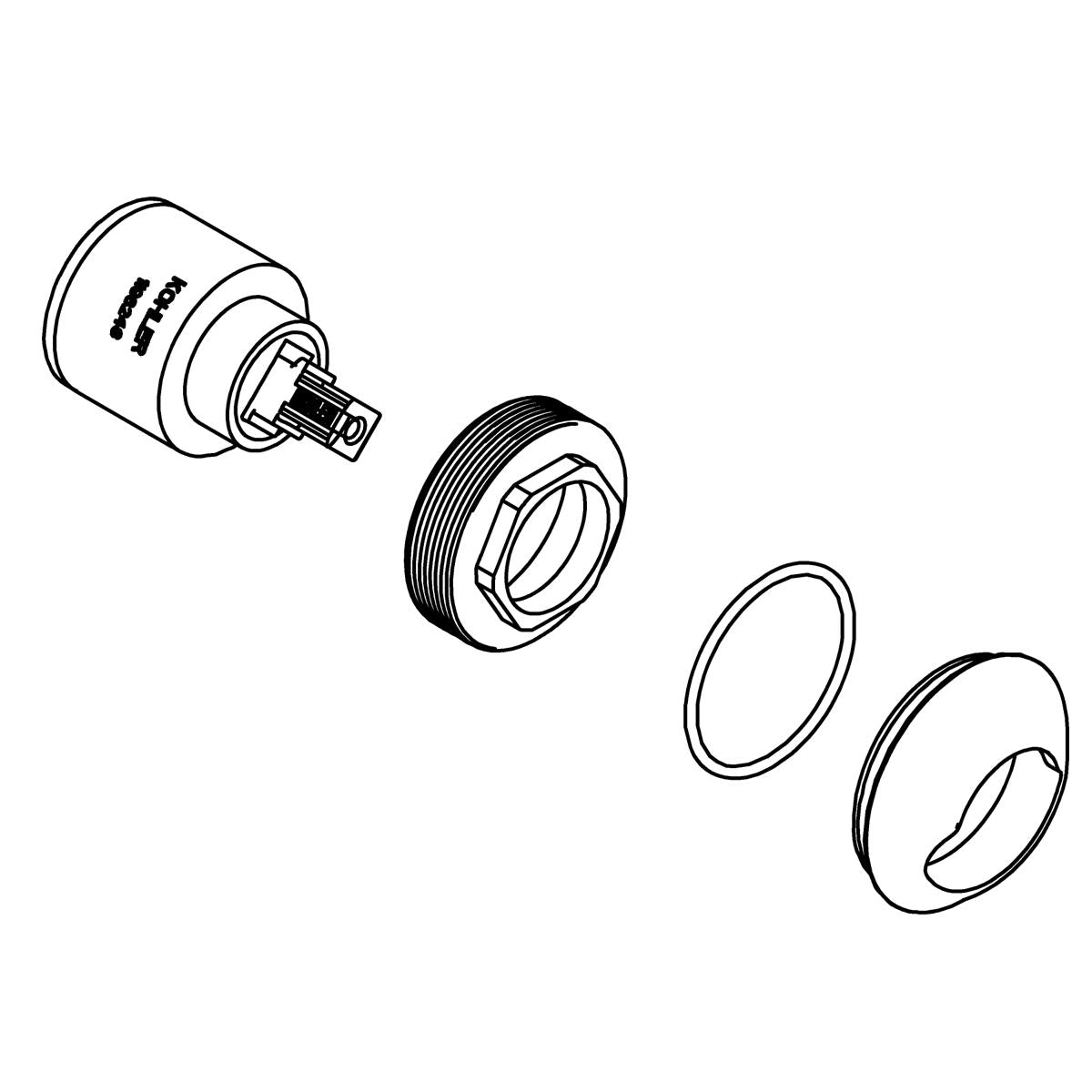 KOHLER Valve/Dome Kit - Vibrant Stainless, K-1245146-VS
