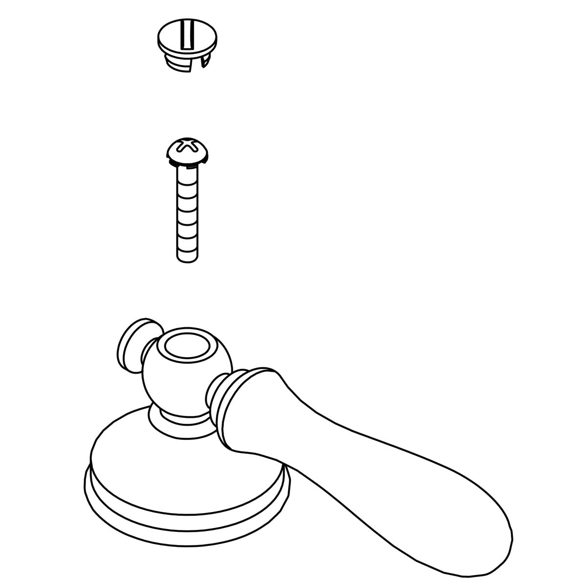 KOHLER Handle Kit, Lever Assembly - Vibrant Brushed Moderne Brass, K-1247922-2MB