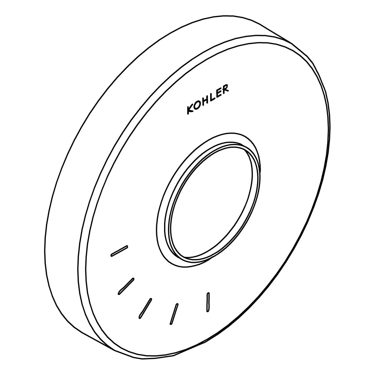 KOHLER Escutcheon - Matte Black, K-1247956-BL