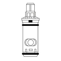 MOEN 1248 1248 Two-Handle Replacement Cartridge For High Flow Roman Tubs (Hot or Cold & For 4999 Valve)