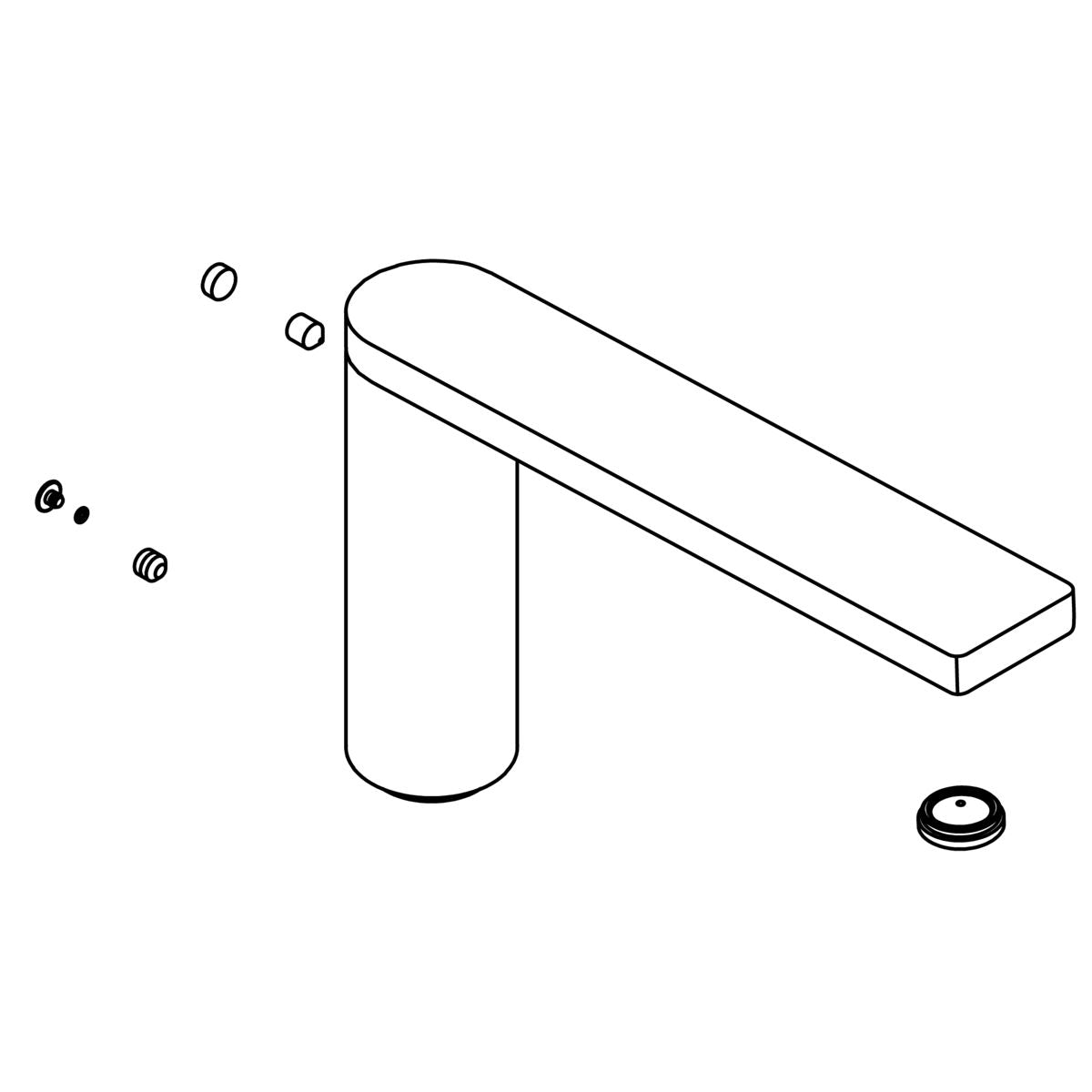 KOHLER Spout Assembly - Matte Black, K-1249020-BL