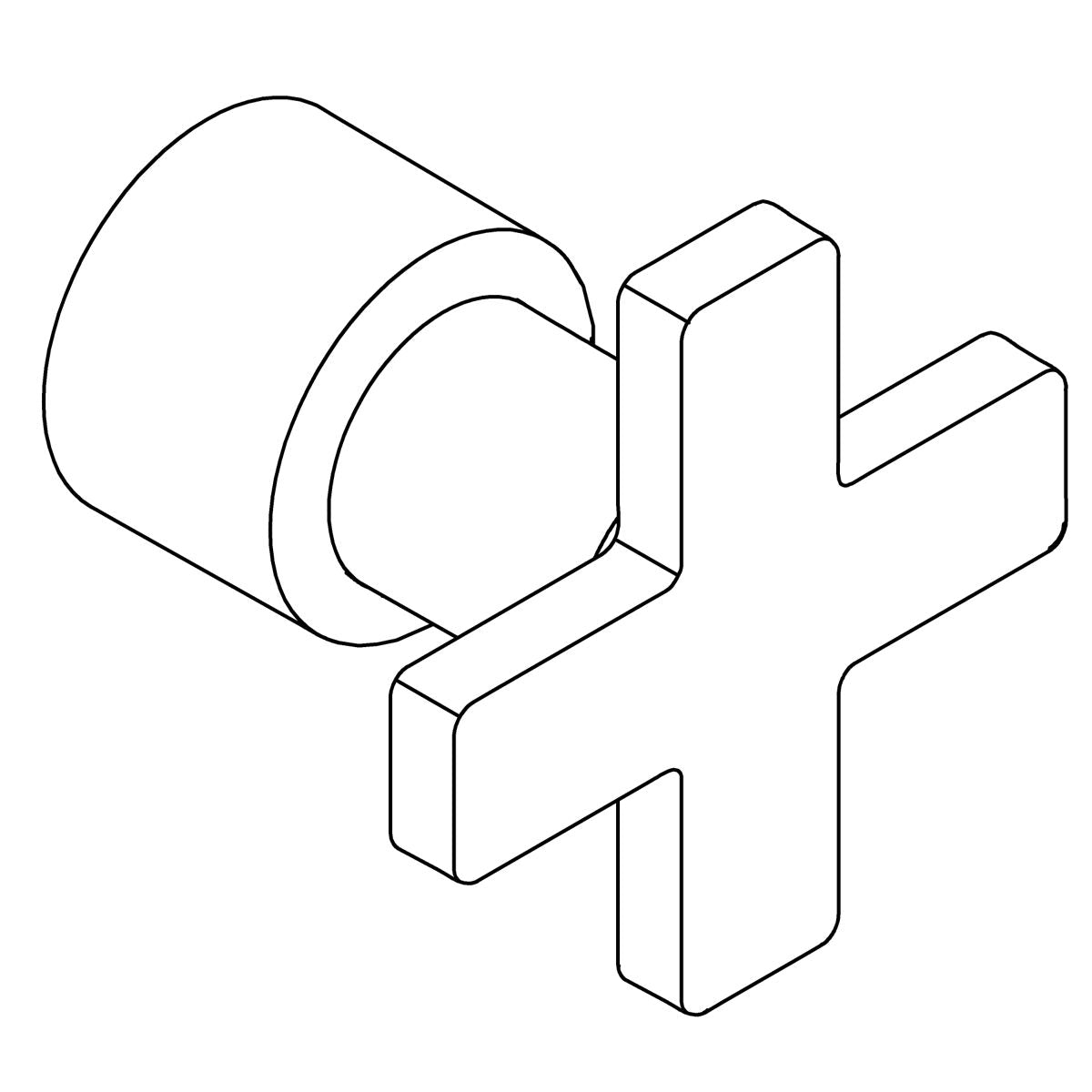 KOHLER Cross Handle Assembly - Matte Black, K-1249170-BL