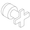 KOHLER Cross Handle Assembly - Vibrant Titanium, K-1249173-TT