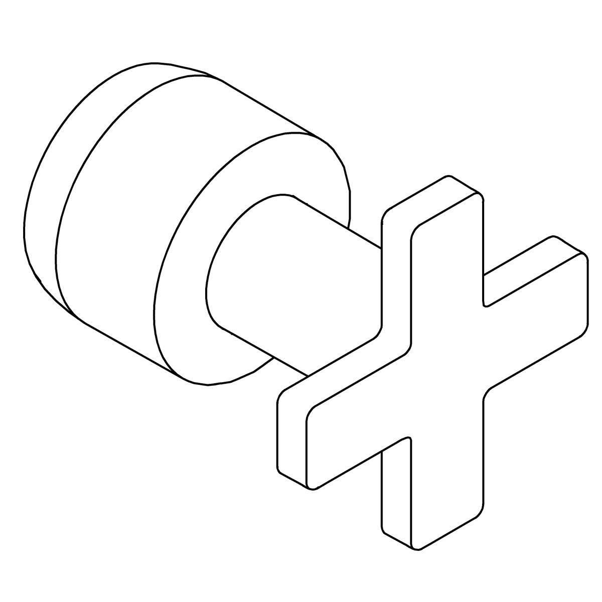 KOHLER Cross Handle Assembly - Vibrant Titanium, K-1249173-TT