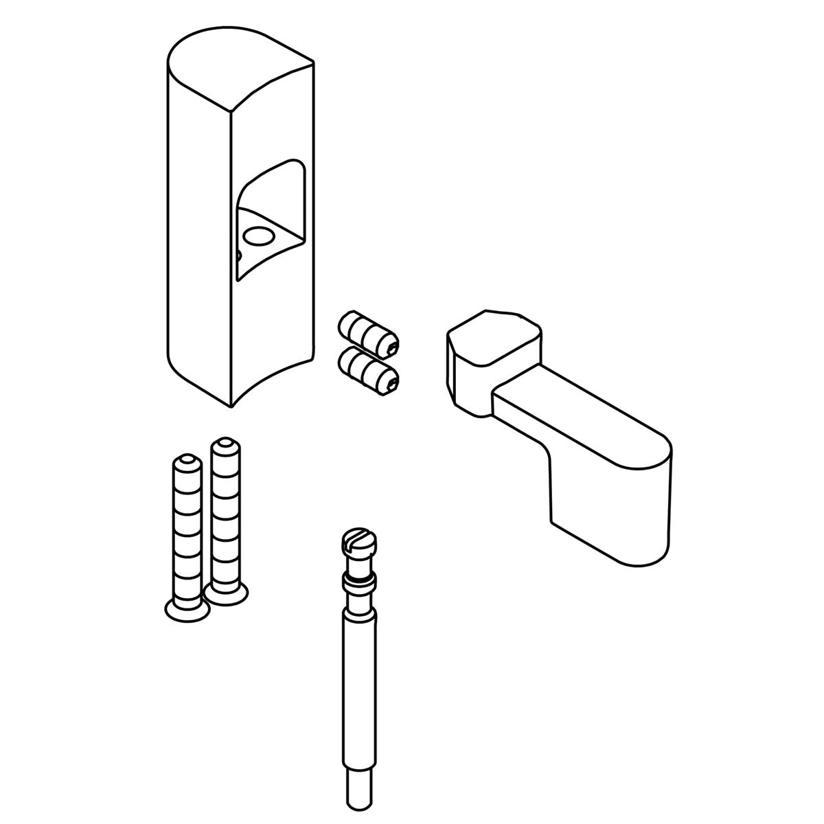 KOHLER Diverter Kit - Matte Black, K-1249176-BL