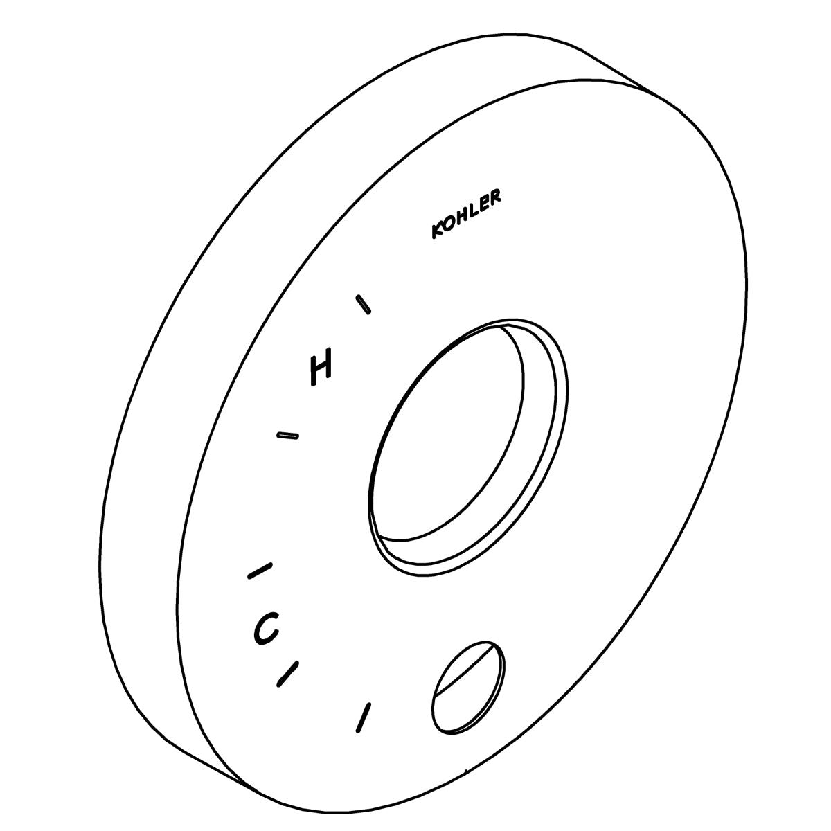 KOHLER Escutcheon - Vibrant Titanium, K-1249606-TT