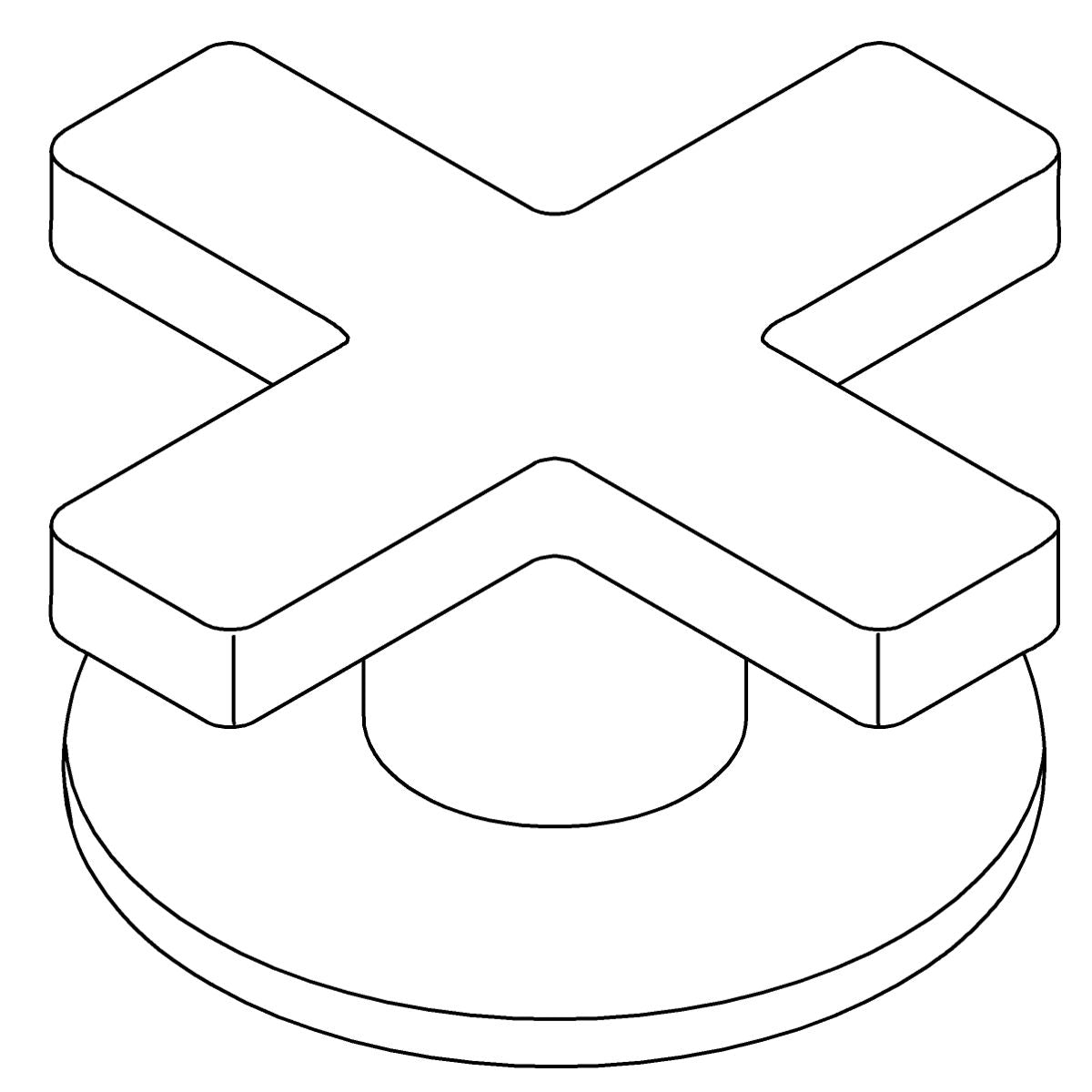 KOHLER Cross Handle Assembly - Matte Black, K-1249629-BL