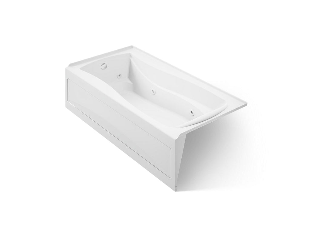 KOHLER K-1257-L-0 Mariposa 72" X 36" Alcove Whirlpool Bath, Left Drain - White