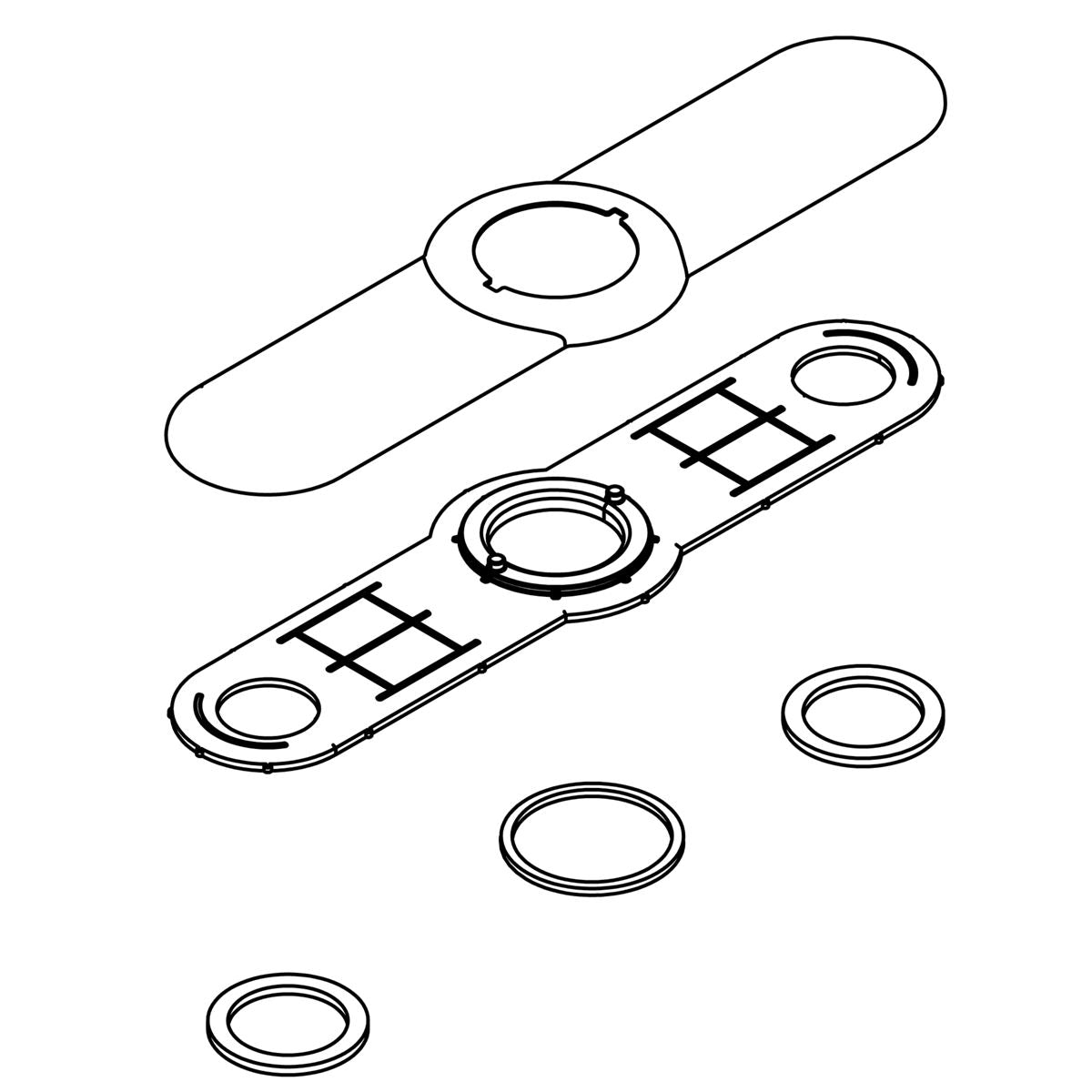 KOHLER Escutcheon Kit - Polished Chrome, K-1259500-CP