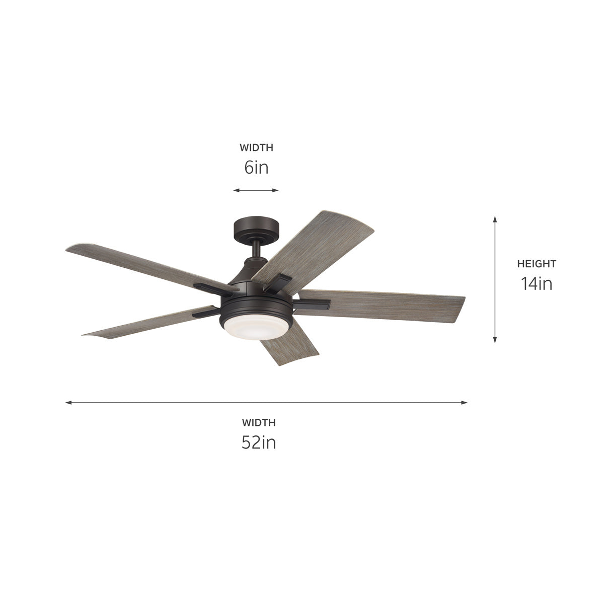 KICHLER 310075OZ Tide 52 Inch Tide Fan - Olde Bronze