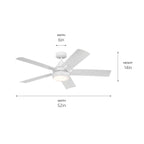 KICHLER 310075WH Tide 52 Inch Tide Fan - White