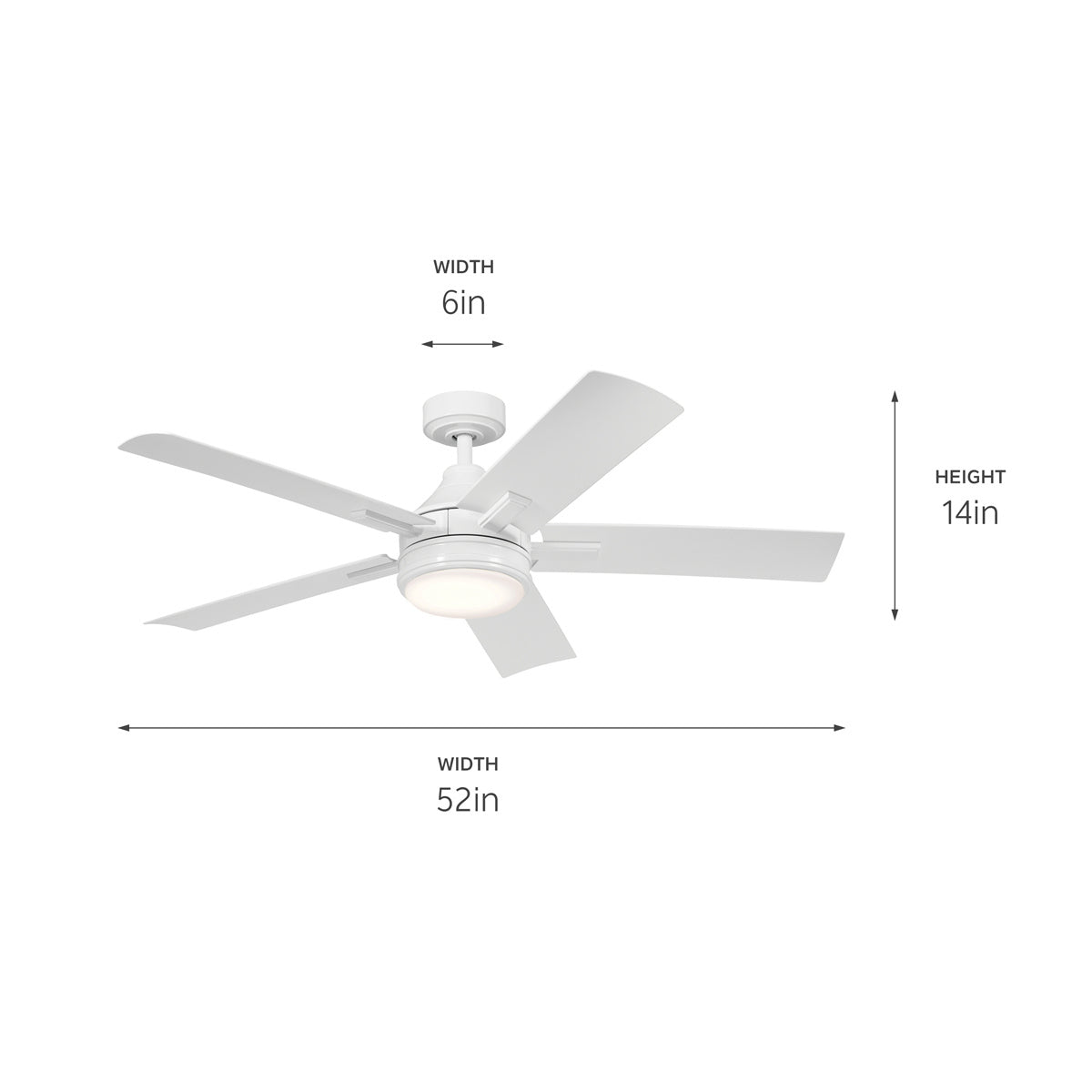 KICHLER 310075WH Tide 52 Inch Tide Fan - White