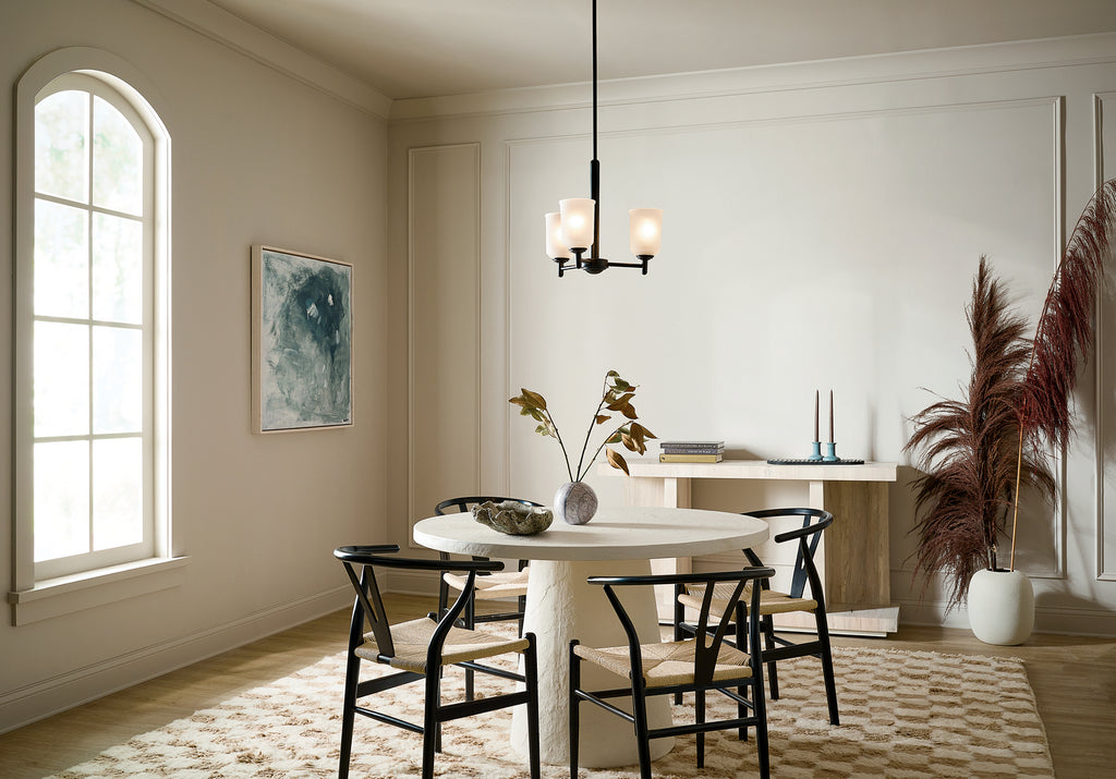 KICHLER 43670BK Shailene 3 Light Mini Chandelier Olde Bronze