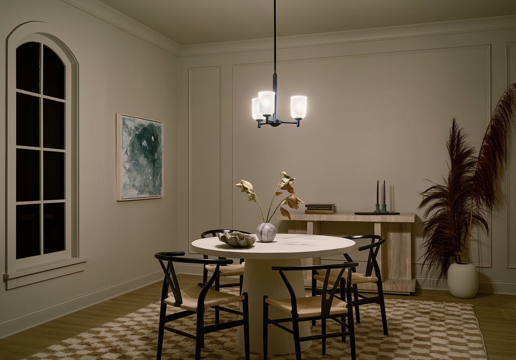 KICHLER 43670BK Shailene 3 Light Mini Chandelier Olde Bronze