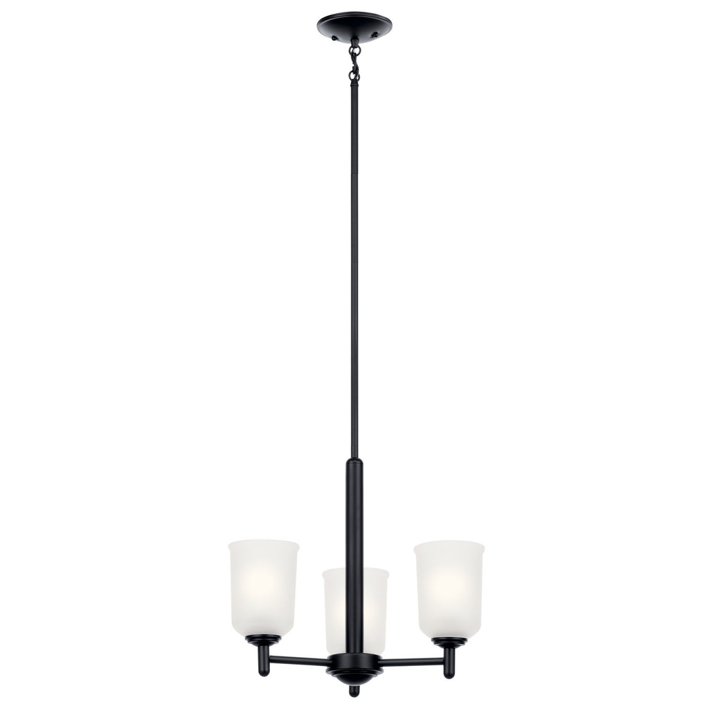 KICHLER 43670BK Shailene 3 Light Mini Chandelier Olde Bronze