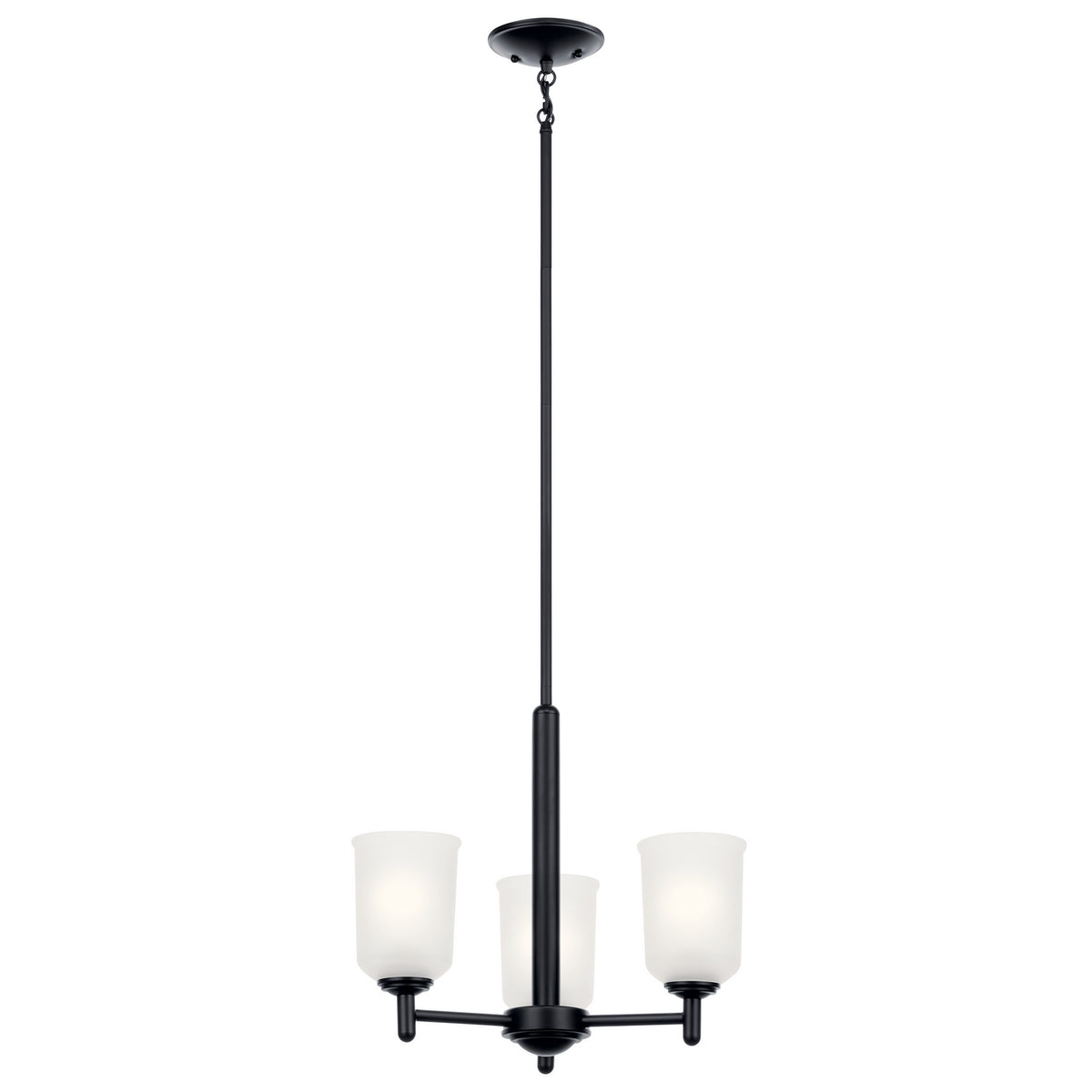 KICHLER 43670BK Shailene 3 Light Mini Chandelier Olde Bronze