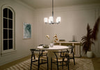 KICHLER 43671BK Shailene 18.25" 5 Light Chandelier With Satin Etched Glass In Brushed Nickel