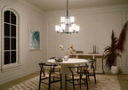KICHLER 43672BK Shailene 26.5" 9 Light 2 Tier Chandelier With Satin Etched Glass In Brushed Nickel