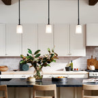 KICHLER 43674BK Shailene 11" 1 Light Mini Pendant With Satin Etched Glass In Brushed Nickel
