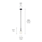 KICHLER 43674BK Shailene 11" 1 Light Mini Pendant With Satin Etched Glass In Brushed Nickel