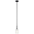 KICHLER 43674BK Shailene 11" 1 Light Mini Pendant With Satin Etched Glass In Brushed Nickel