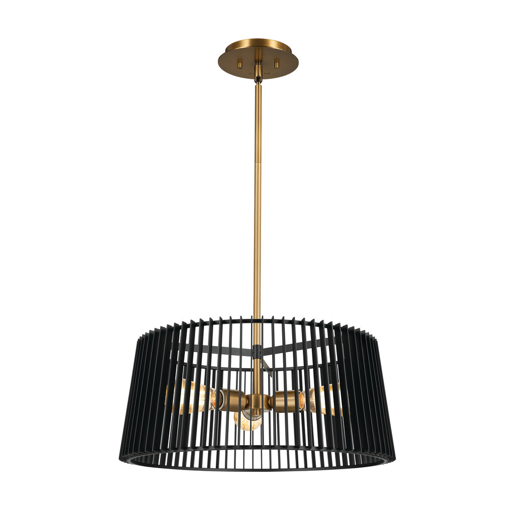 KICHLER 44171BK Linara 18" 3 Light Pendant Black